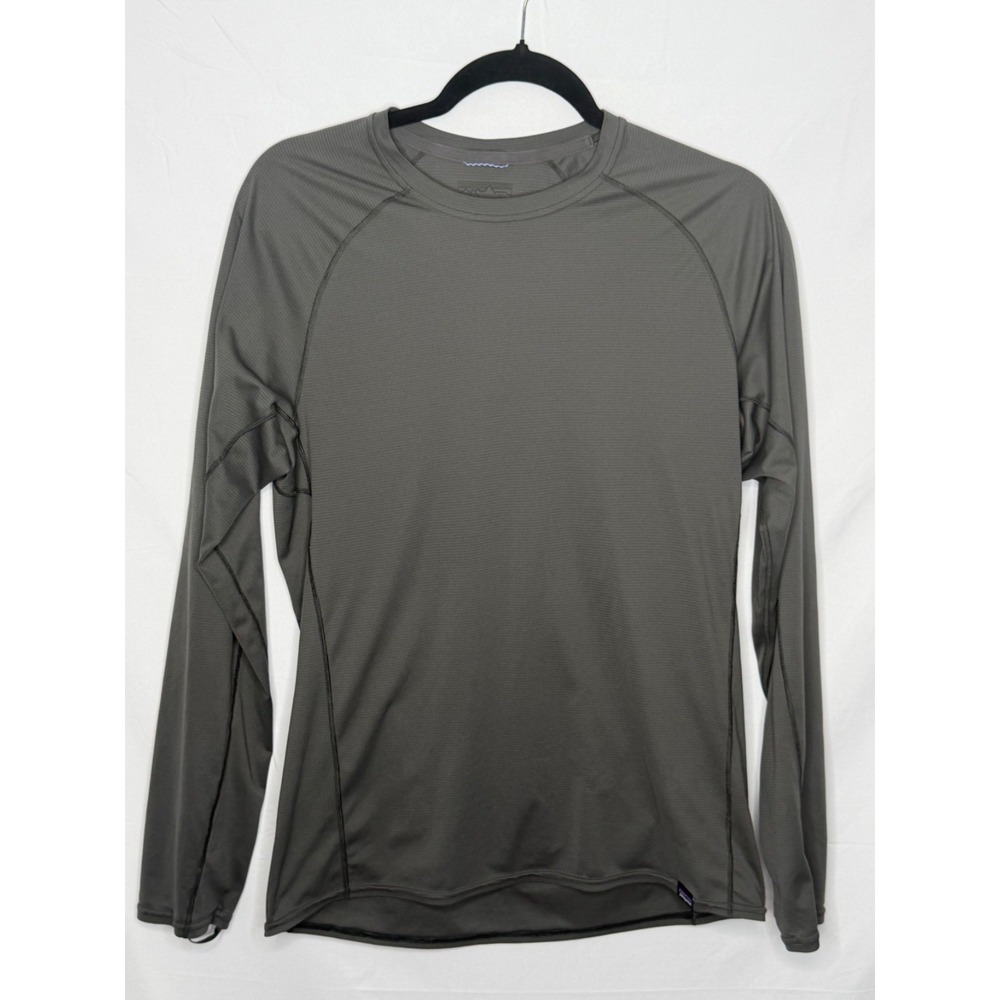 Patagonia Capilene Lightweight Baselayer Crew Men's Medium Gray Thumbhole